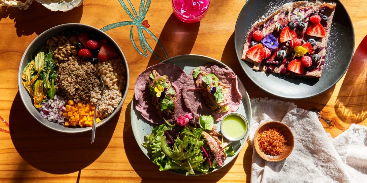 A spread of dishes from Wahpepah's Kitchen in Oakland