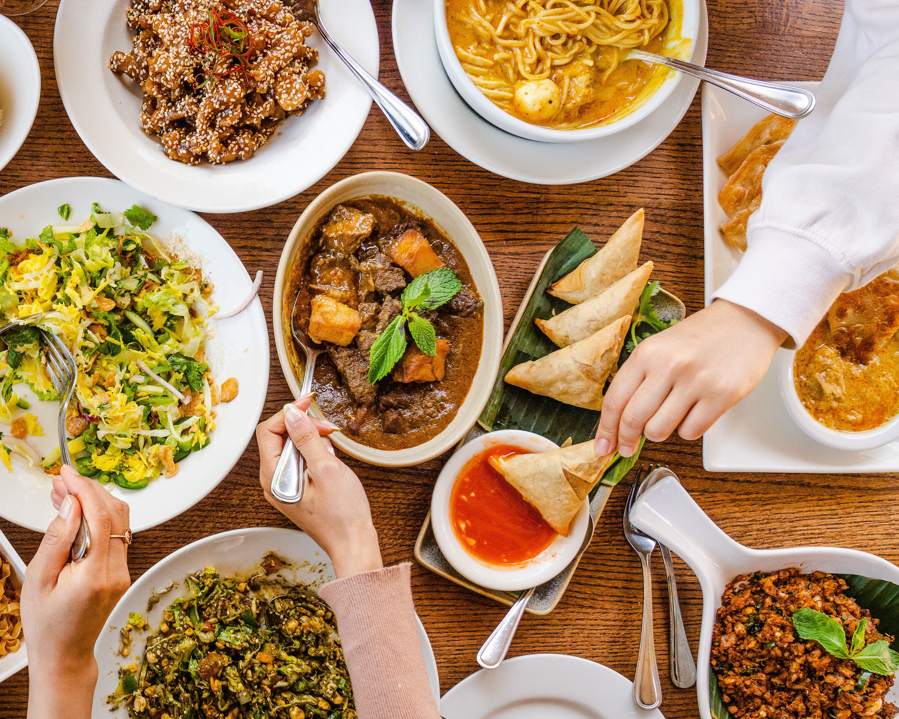 Variety of plates at Burma Superstar.jpg