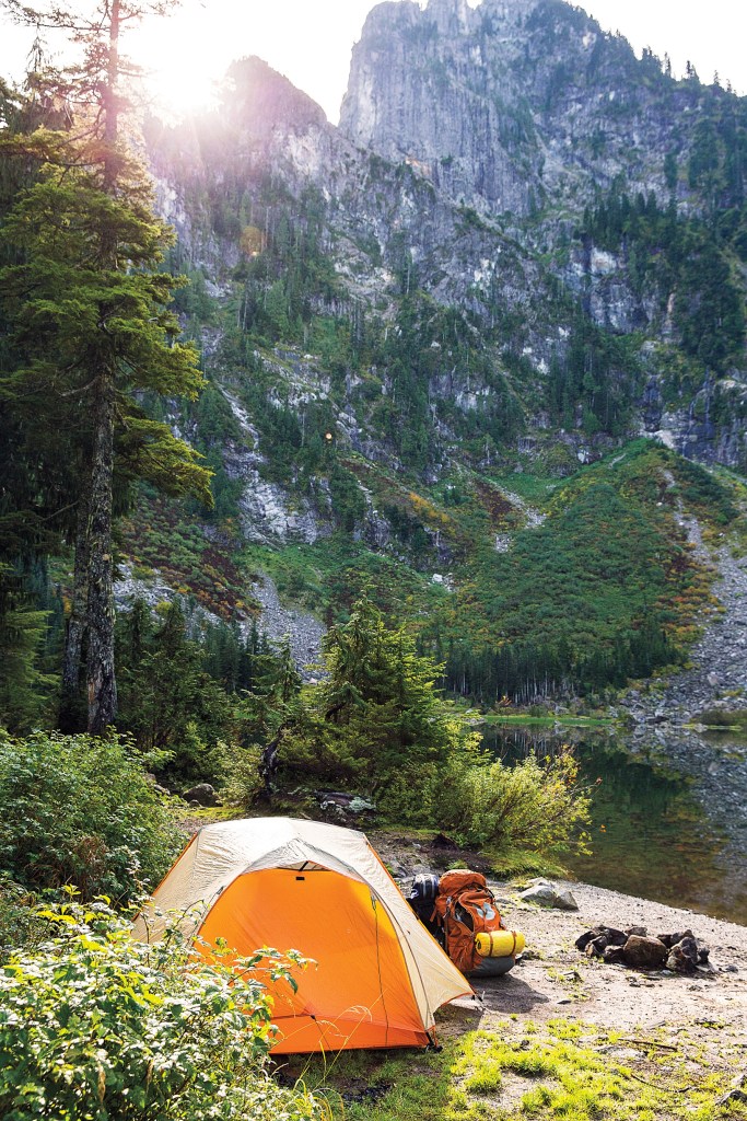 Washington camp setup with tent
