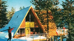 February 1957 Cover with an A-Frame Home