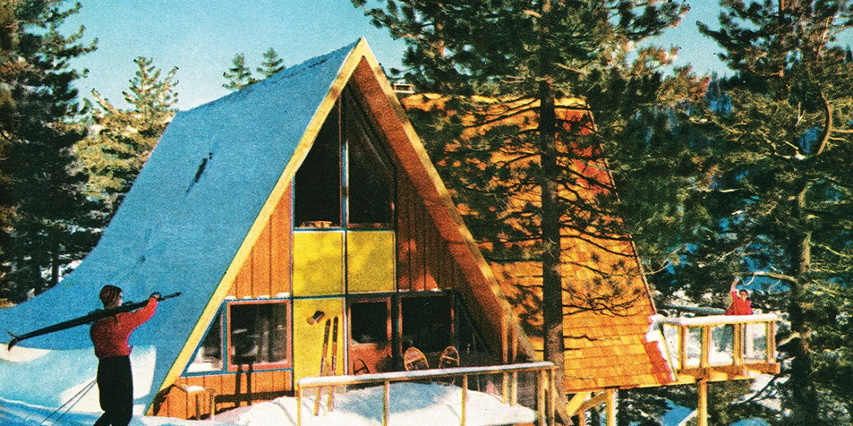 February 1957 Cover with an A-Frame Home