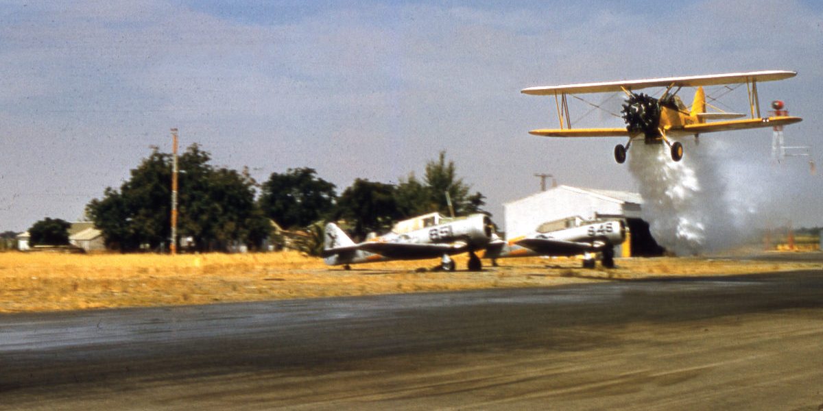 Aerial Firefighting Biplane Practice Dump