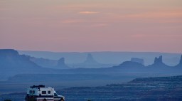 Ambulance Road Van in the desert