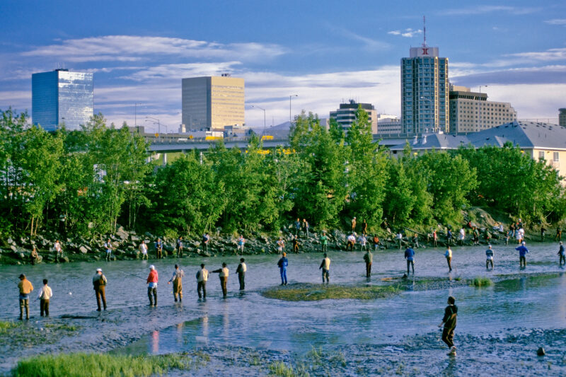 Anchorage Ship Creek Salmon Fishing