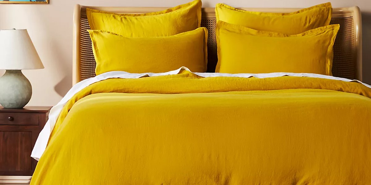 Anthropologie Washed Linen Duvet