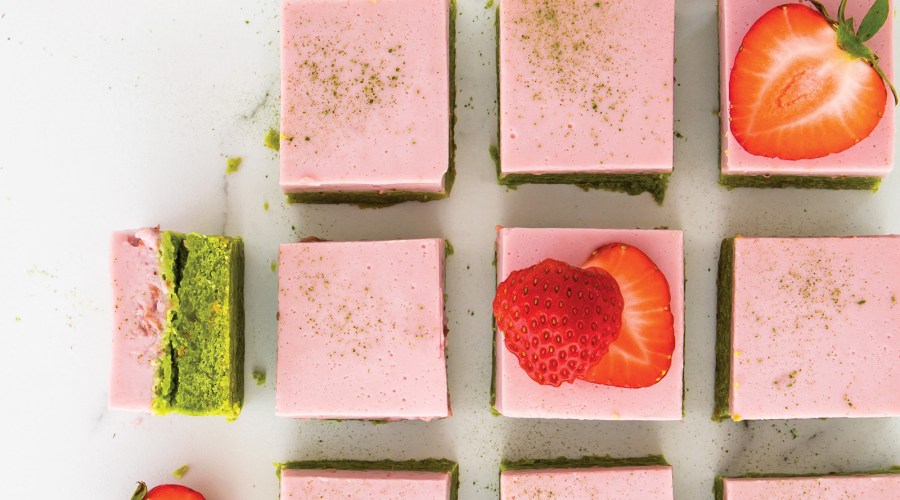 Berry Matcha Cream Bars