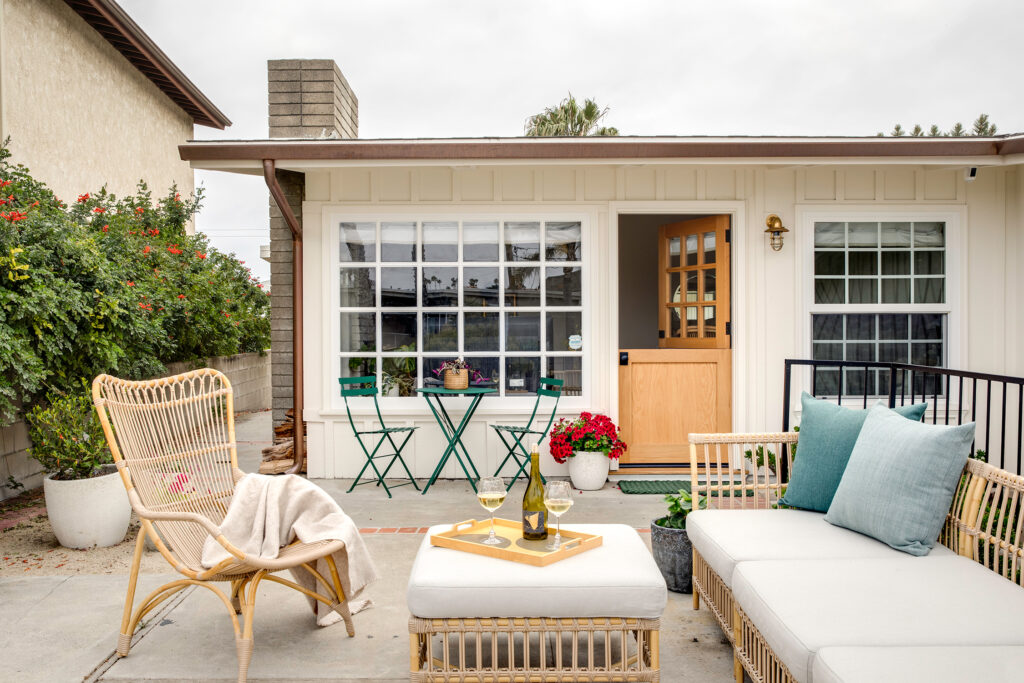 Backyard in Dana Point Beach Bungalow by Tania Cassill