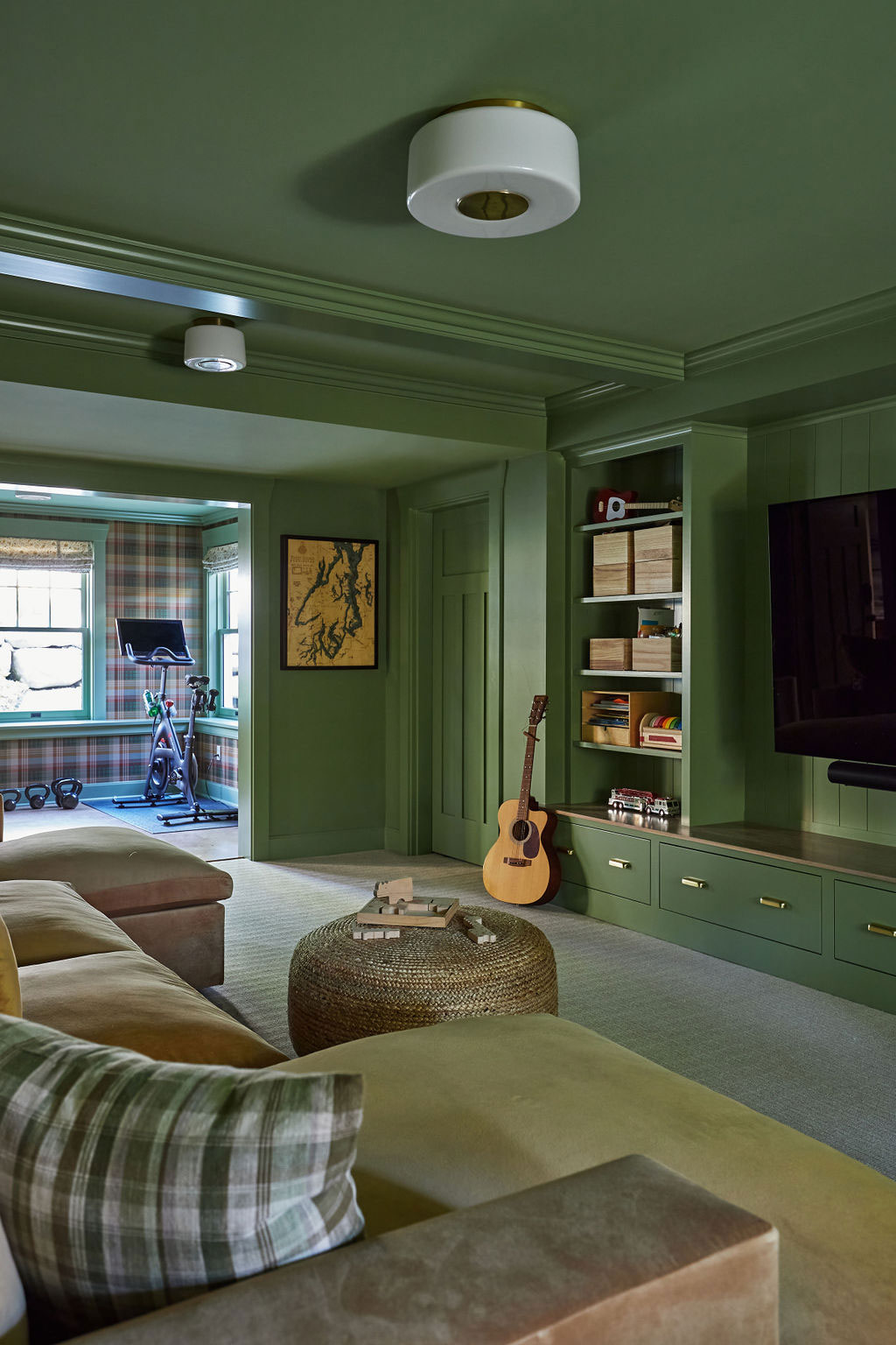 Basement Playroom in Seattle Dutch Colonial by Casework