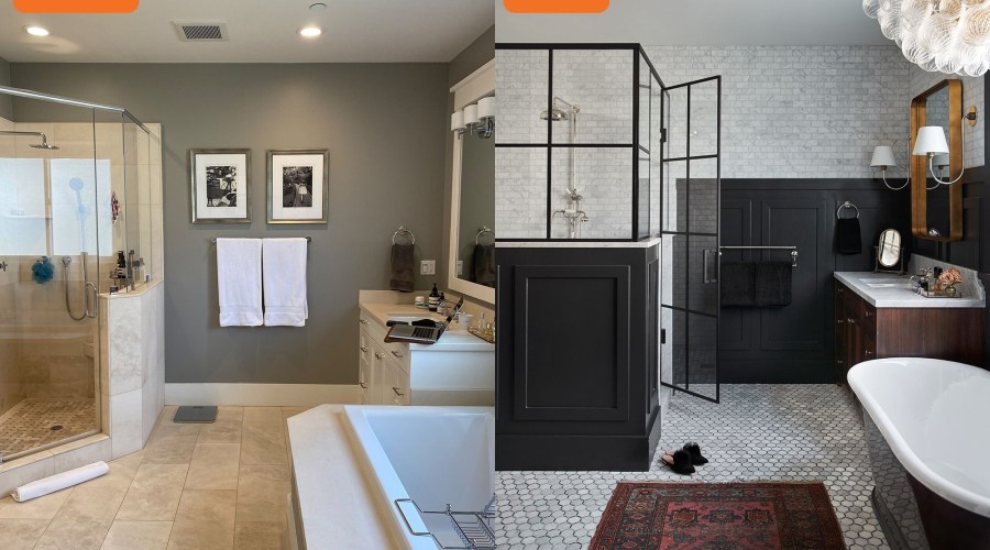 Before & After: A Dated and Cramped Bathroom Is Transformed into a Euro-Chic Retreat