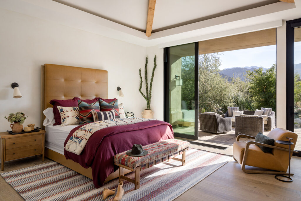 Bedroom Patio in Indian Wells House by AM Interiors