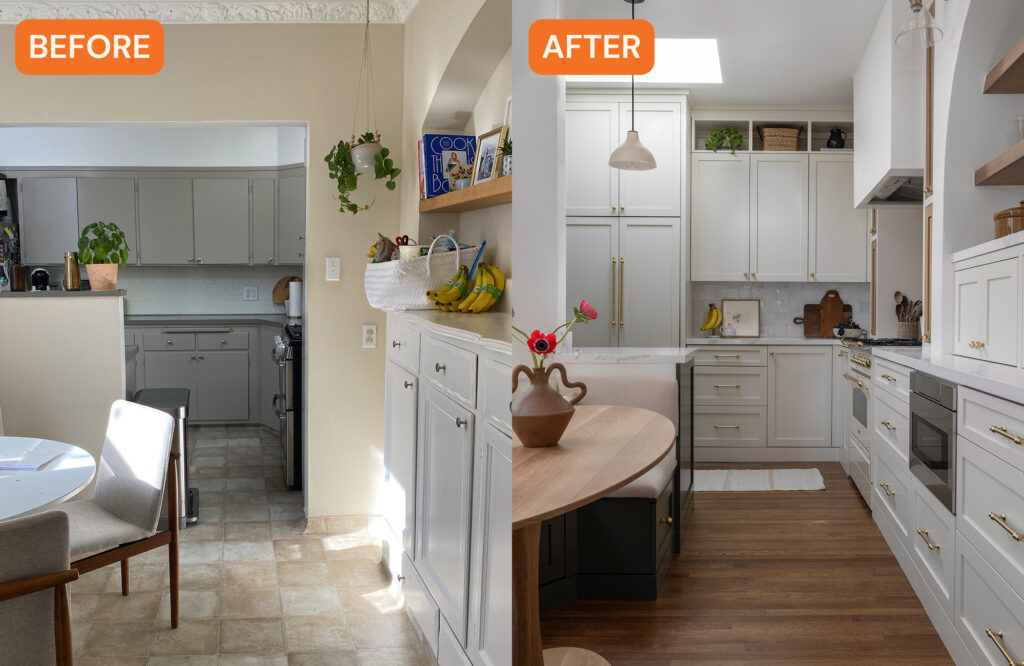 Before and After SF Kitchen by Shiny Shed Collective
