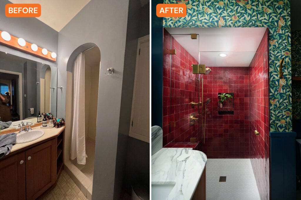 Before and After Shower in Portland Bathroom by Erica Leader