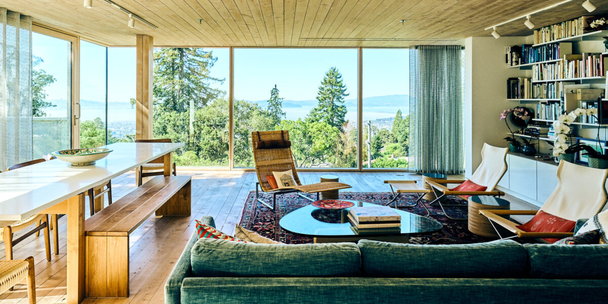 Berkeley Modern Living Room Window Views