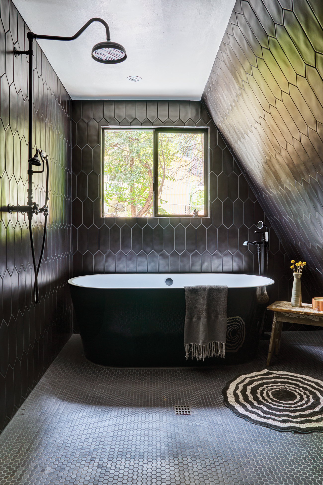 Black A-Frame Crestline Bathroom