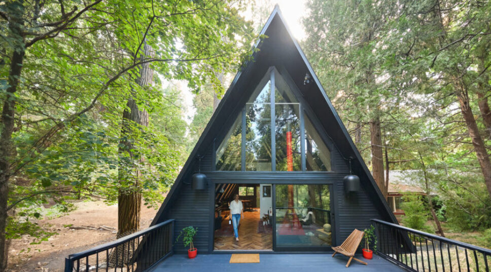 This Cozy Black A-Frame Is Mountain Retreat Goals