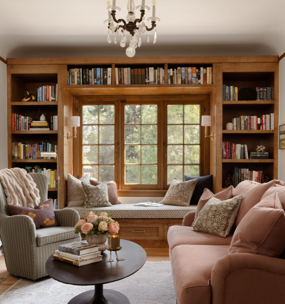 Bookshelves in Denver English Tudor by Atelier Design