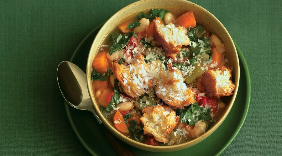 Toasted Bread, Bean, and Vegetable Soup
