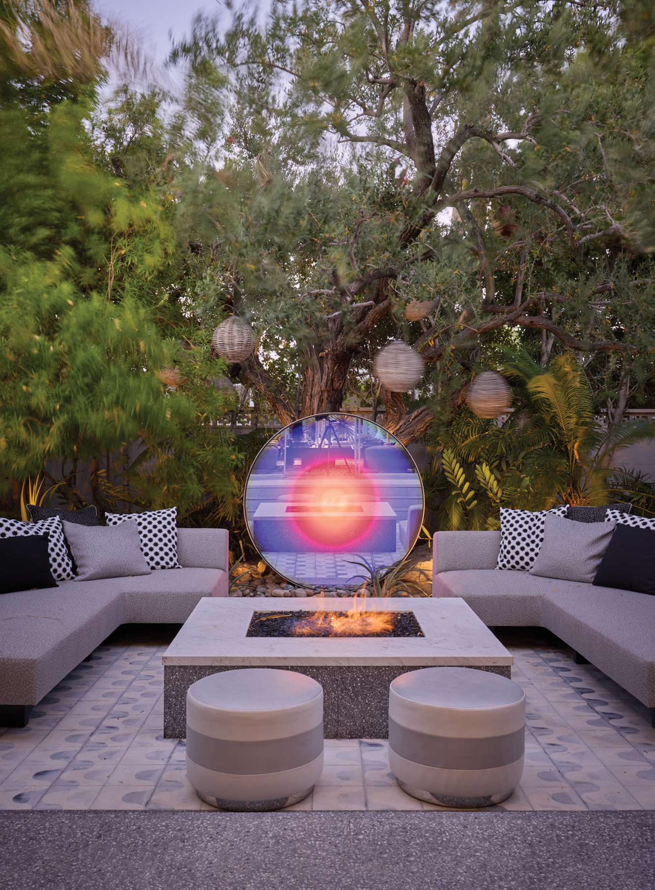 Bullard Villa Grigio Palm Springs Fire Pit