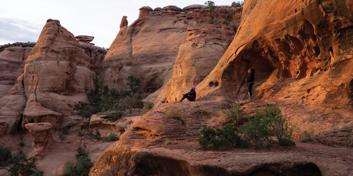 Hikers in Canyon Country in Utah