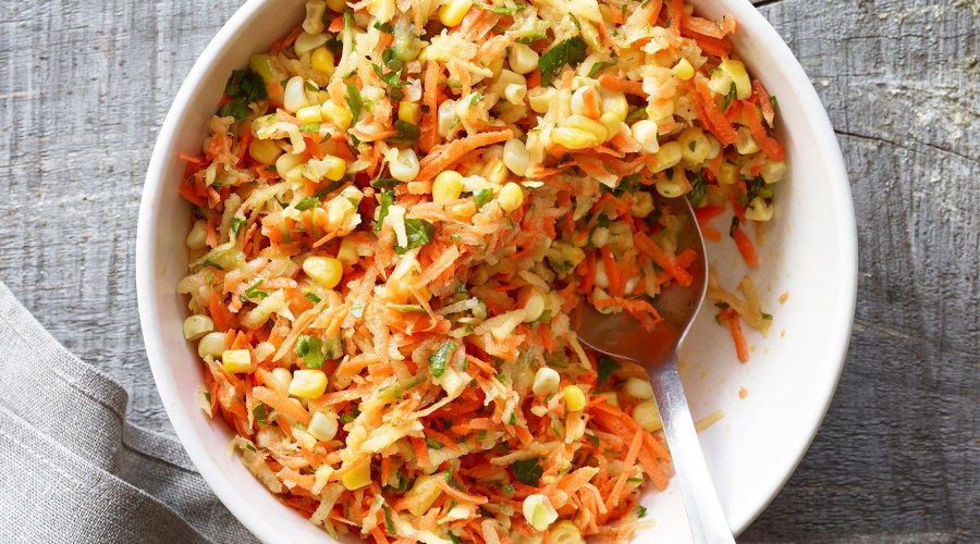 Carrot, Apple, and Corn Slaw