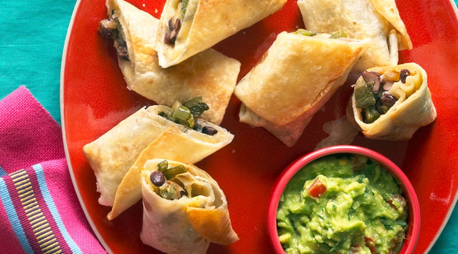 Poblano and Nopales Chimichangas