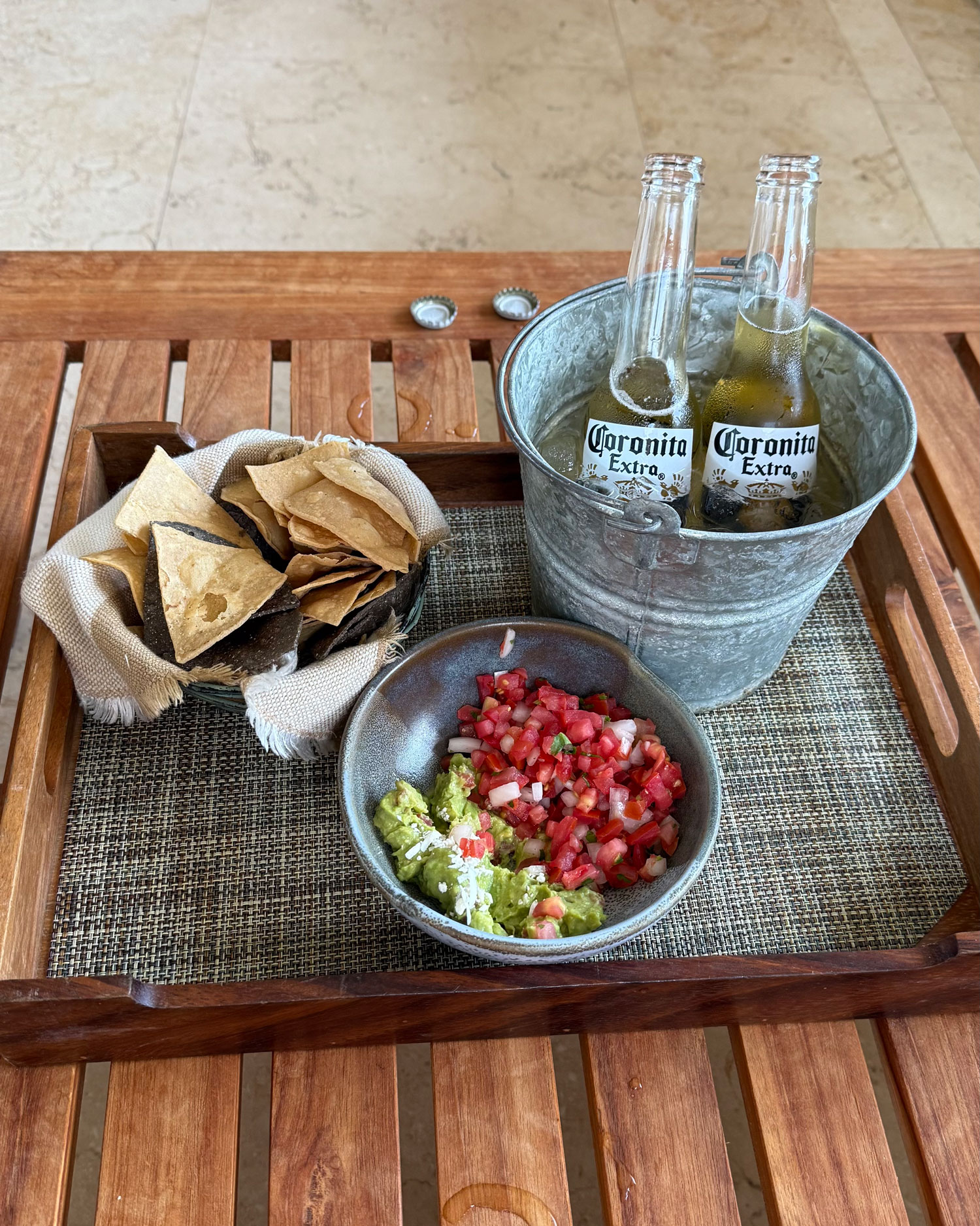 Chips and Gaucamole Tray at Waldorf Astoria Los Cabos Pedregal