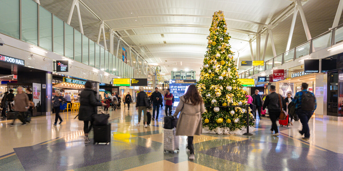 Airport at Christmas