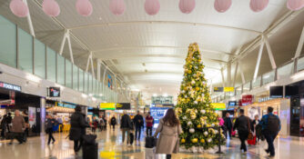 Airport at Christmas