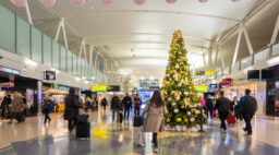 Airport at Christmas