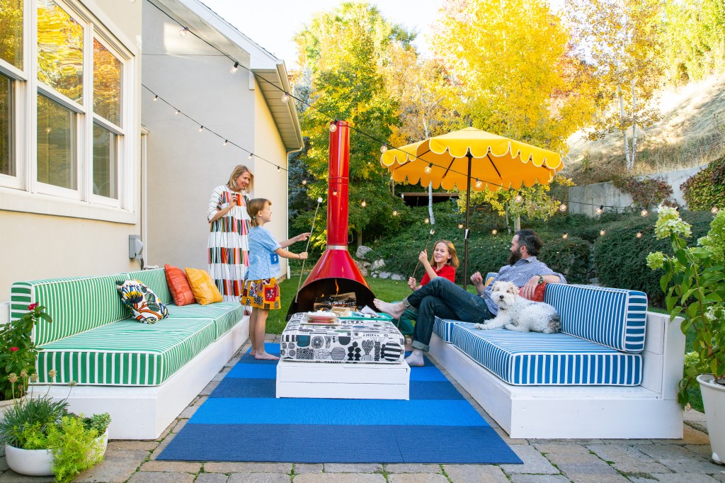 This Colorful Patio Is Made for Family Lounging All Summer Long