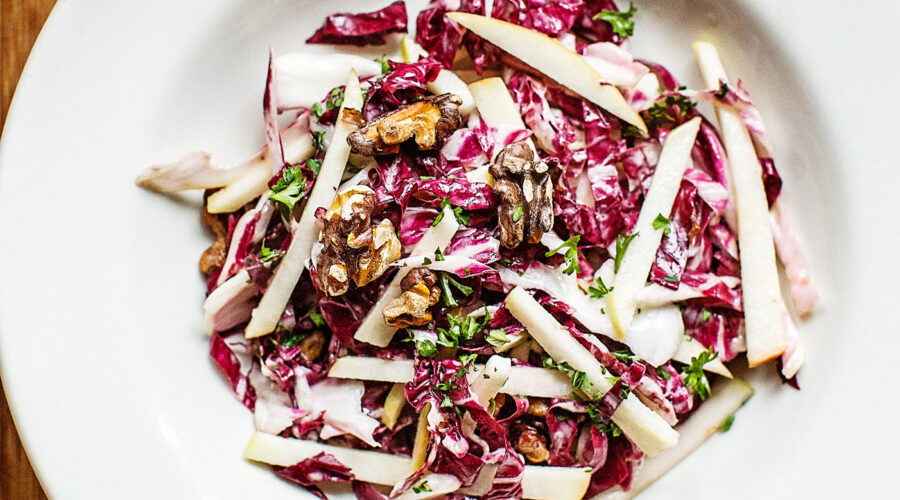 Radicchio Waldorf Salad with Cider Dressing