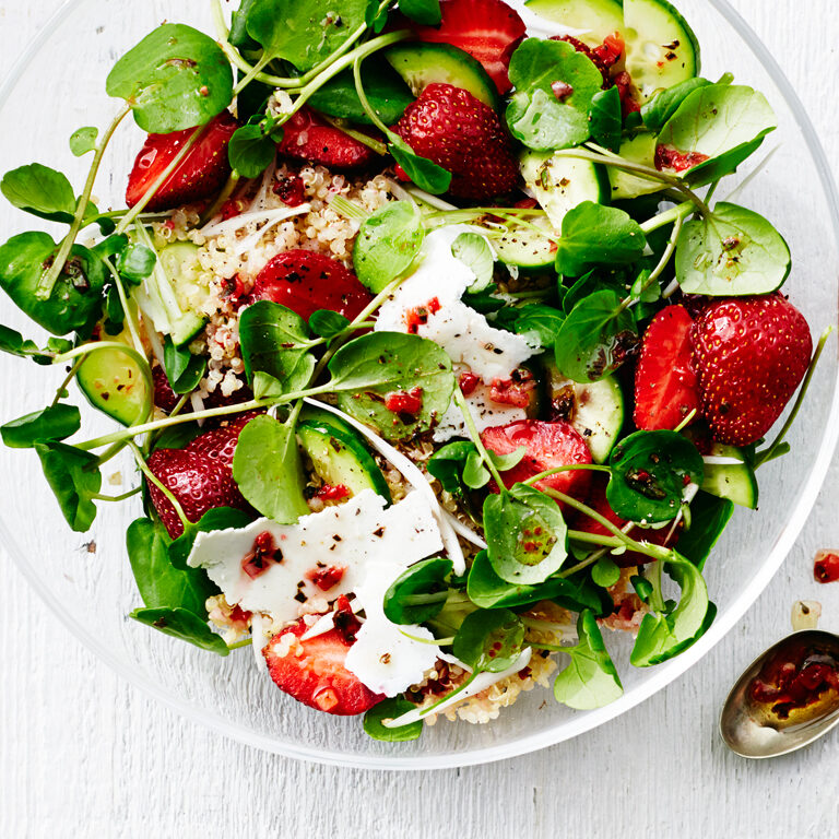 Strawberry, Quinoa, and Ricotta Salata Salad