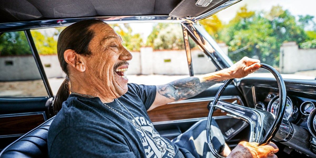 Danny Trejo in a Car