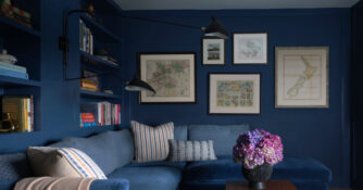 Dark Blue Living Room