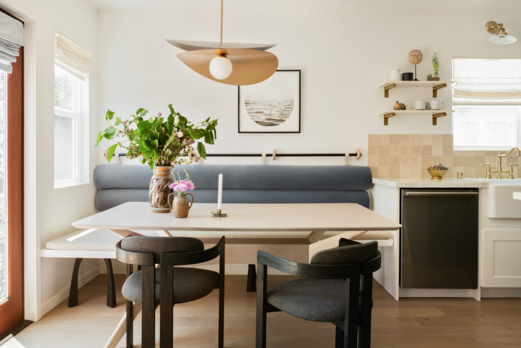 Dining Area in LA Spanish Bungalow by Shure Design Studio