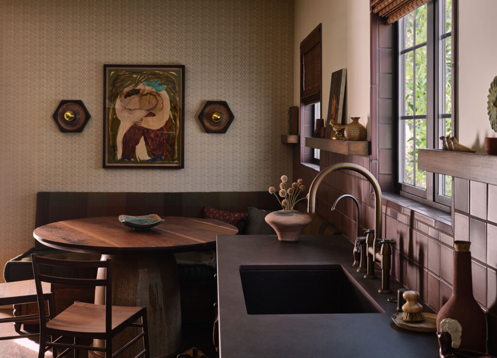 Dining Nook in Ojai Bungalow by Kirsten Blazek