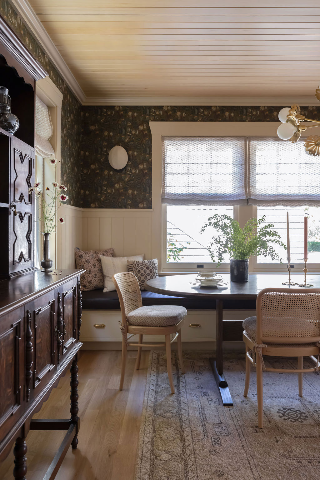 Dining Nook in Seattle Dutch Colonial by Casework