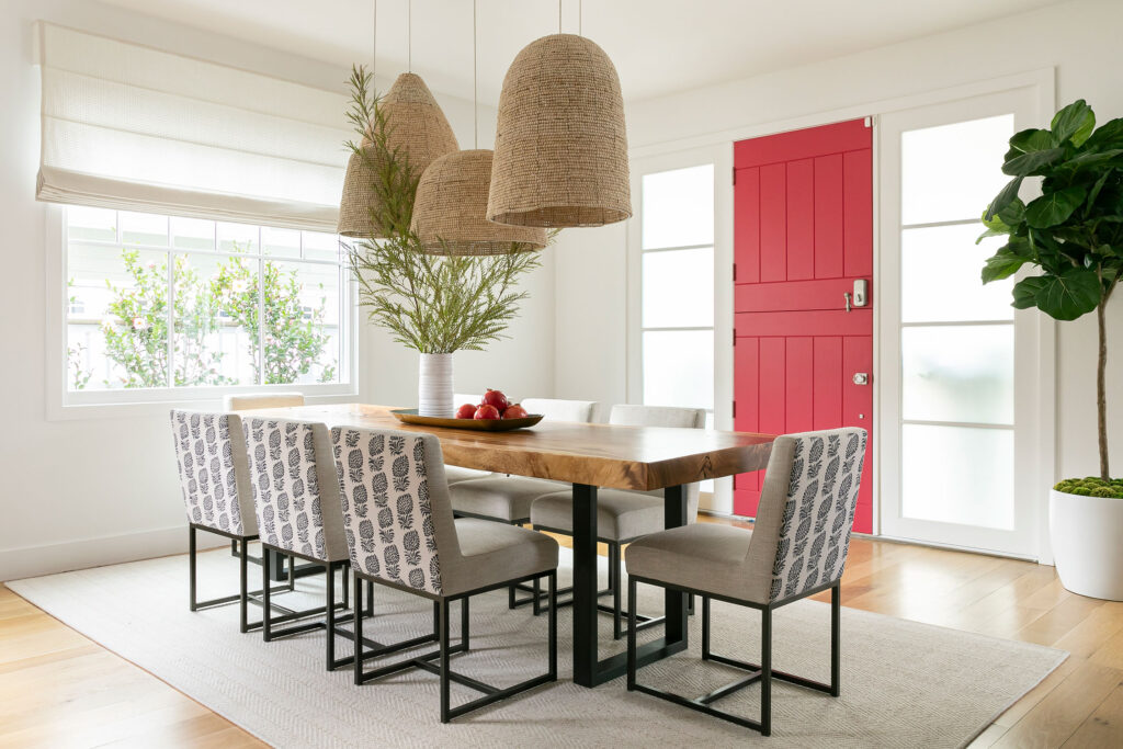 Dining Room in Balboa Island Cottage by Blackband Design