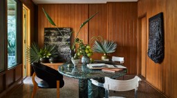 Dining Room in Malibu House in Synchronicity Book by Kelly Wearstler