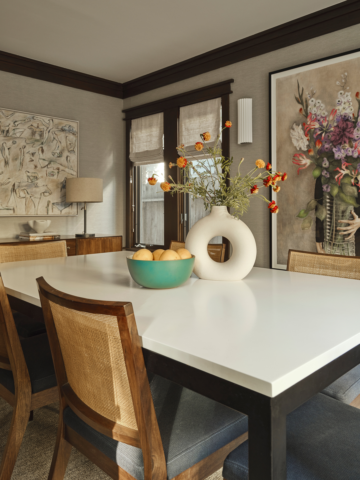 Dining Room in Palisades Craftsman by Tanya Paz