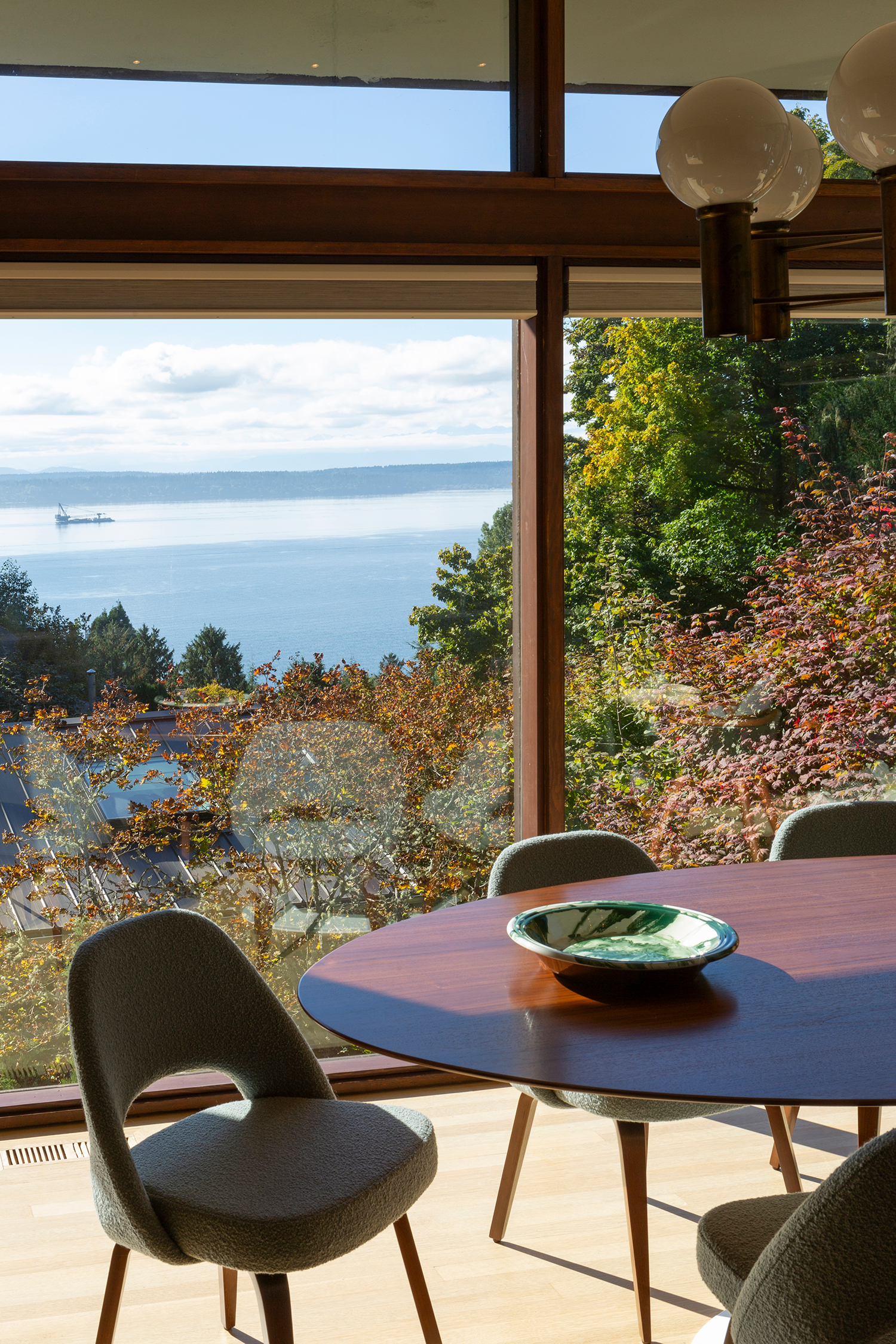 Dining Room View in Mid-Century Seattle House by Erin King