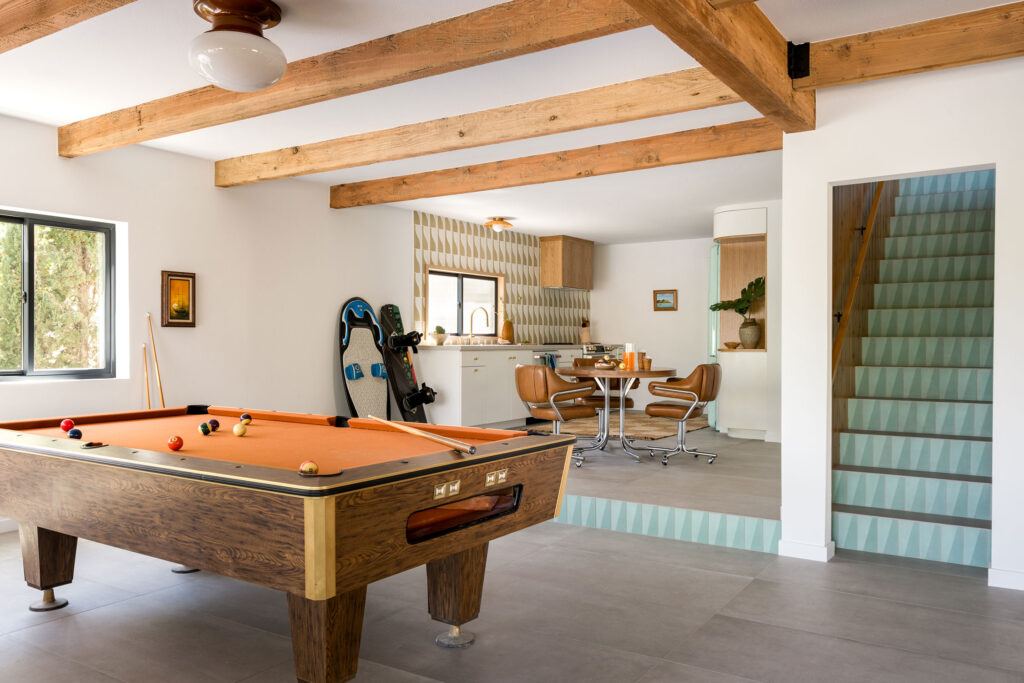 Downstairs Kitchen in 1970s Lake House by Lizzie Green
