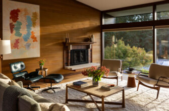 Eames Chair in Living Room in Mid-Century Seattle House by Erin King