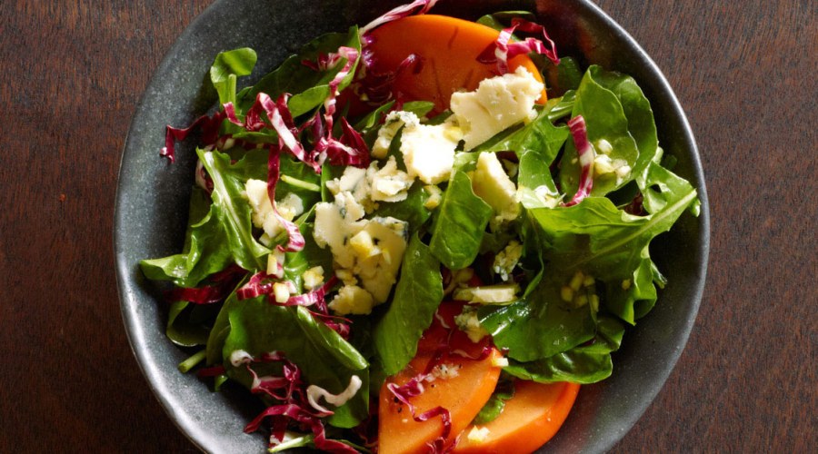 Fall Greens Persimmon Salad