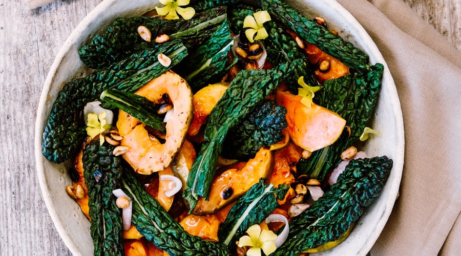 charred-papaya-salad-with-tamarind-vinaigrette