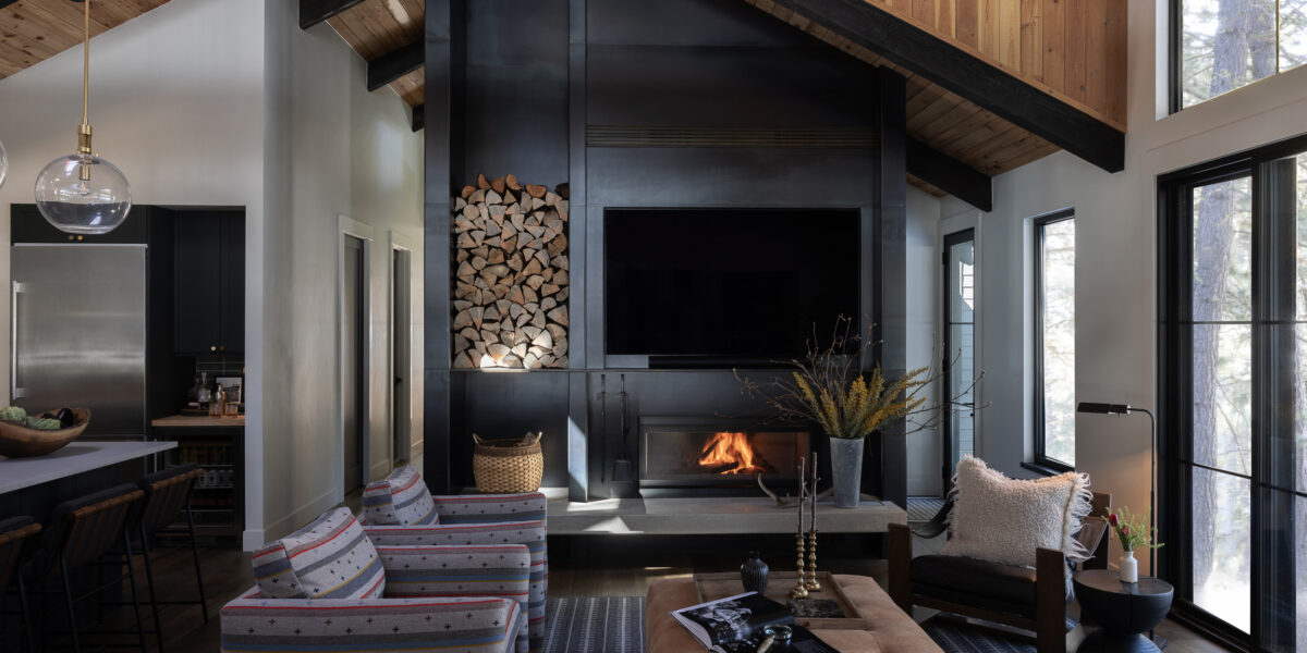 Fireplace in Black Butte Ranch House by Cloud Houz