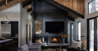 Fireplace in Black Butte Ranch House by Cloud Houz