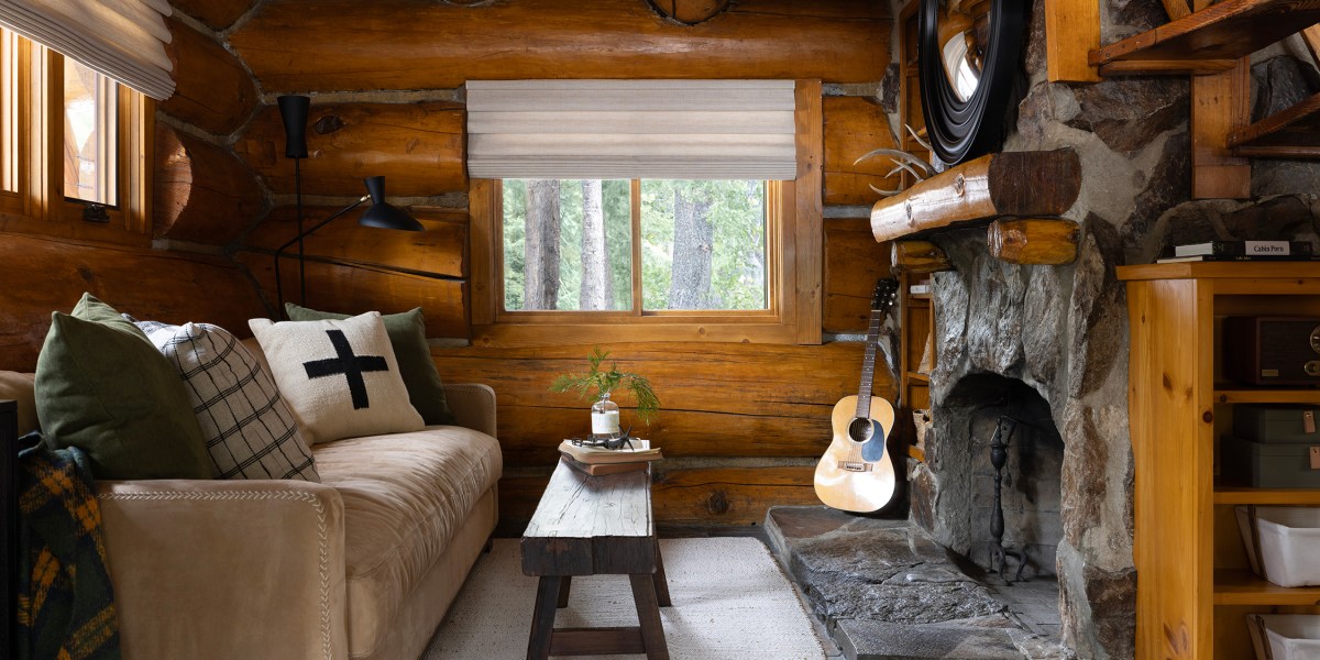 Fireplace Lake Tahoe Cabin by Yen Collective