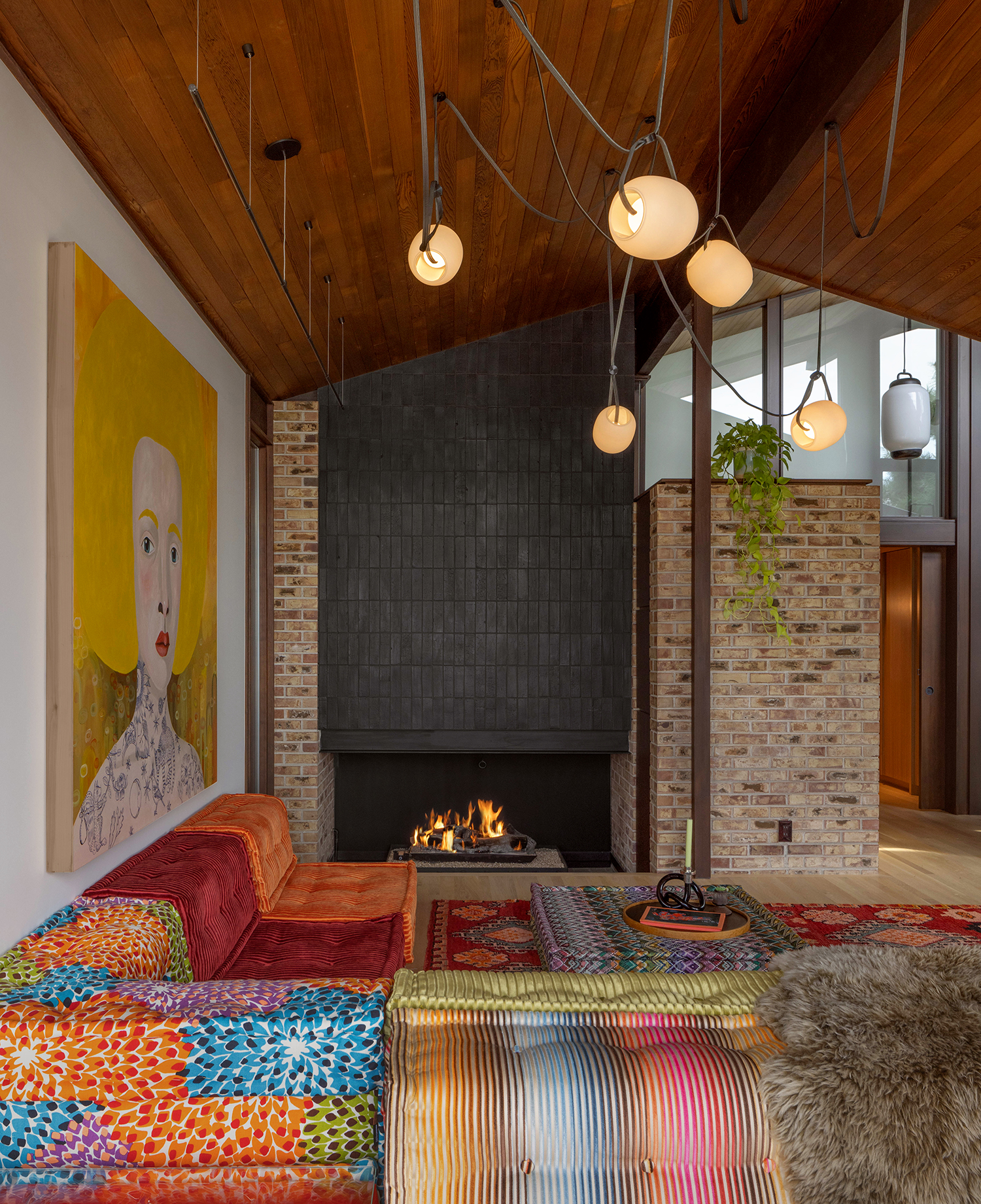 Fireplace in Seattle House by SHED