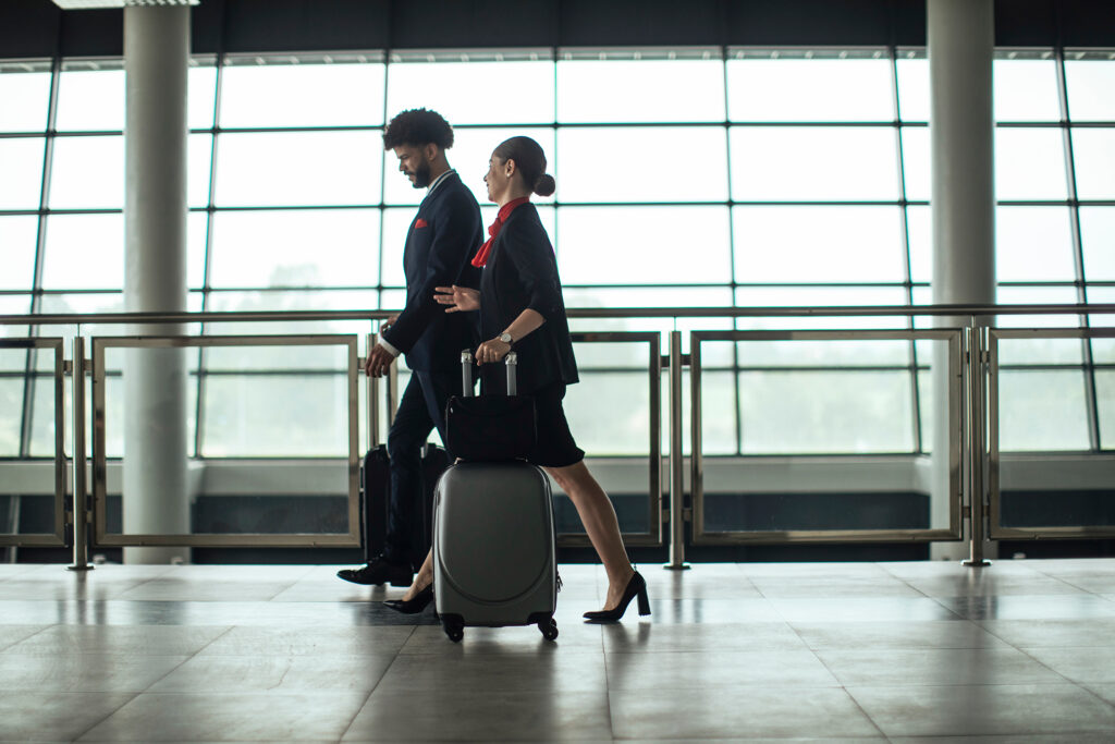 Flight Attendants in Airport